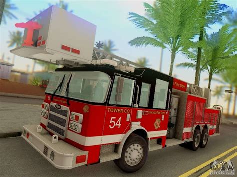 Pierce Tower Ladder 54 Chicago Fire Department For Gta San Andreas
