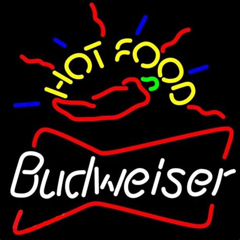 Custom Budweiser Hot Food Beer Sign Neon Sign USA Custom Neon Signs