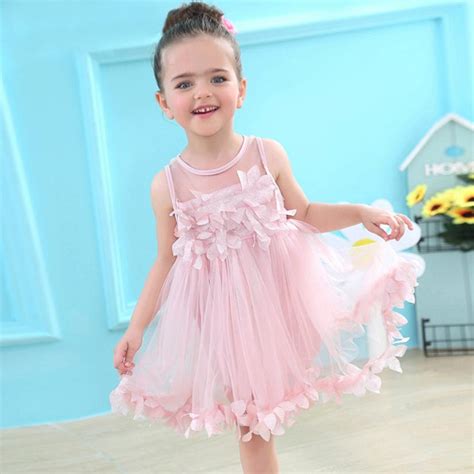 Beautiful Baby Summer Girls Clothes Applique Princess Dress Children