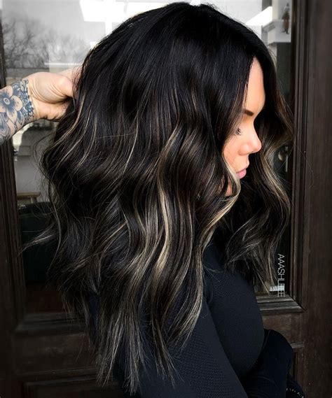 Black hair is the darkest and most common of all human hair colors globally, due to larger populations with this dominant trait. 30 Ideas of Black Hair with Highlights to Rock in 2021 ...