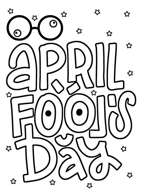 April Fools Day Coloring Pages Coloringlib