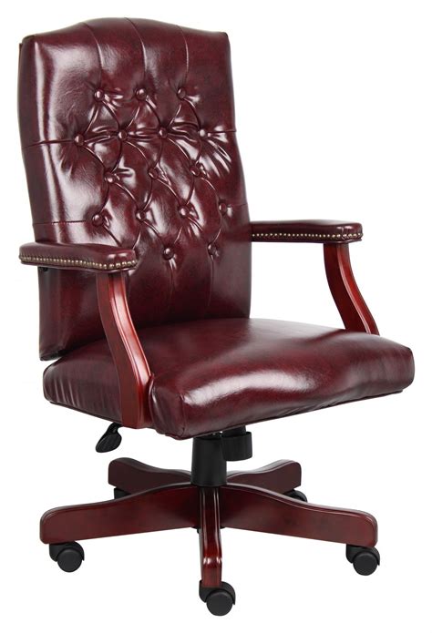 Burgundy High Back Executive Office Chair By Boss Office Products
