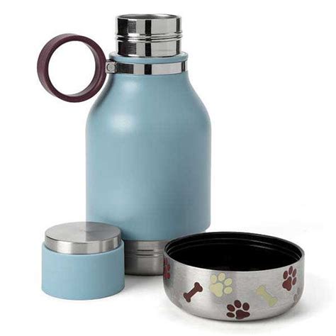 The Dual Purpose Travel Water Bottle With Detachable Dog Bowl Gadgetsin