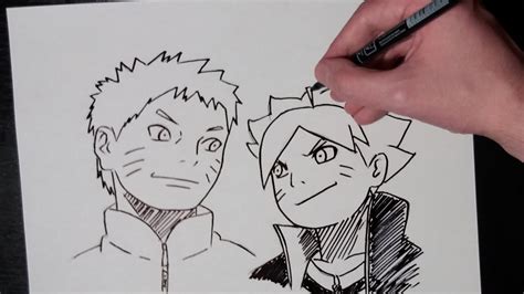 7th Hokage Naruto And Boruto Uzumaki Drawing Youtube