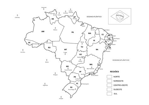 Desenhos Do Mapa Do Brasil Para Colorir