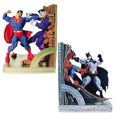 Superman And Batman Deluxe Bookends Home And Kitchen