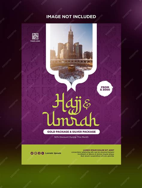 Premium Psd A Poster For Hajj Umrah Gold Package And Silver Package