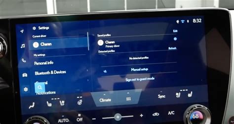 2022 Lexus NX Infotainment Settings Profile