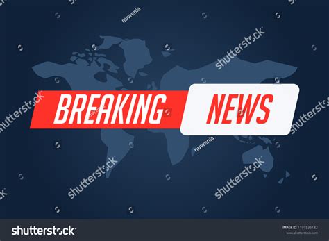 Breaking News Title Isolated Vector Illustration Stock Vector Royalty