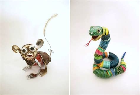 Animal Sculptures Made From Recycled Materials By Natsumi Tomita