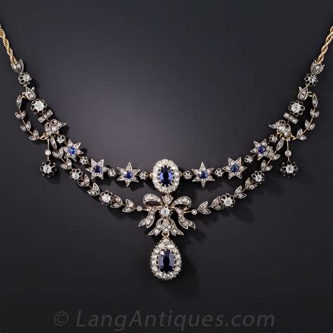Victorian Sapphire And Diamond Necklace