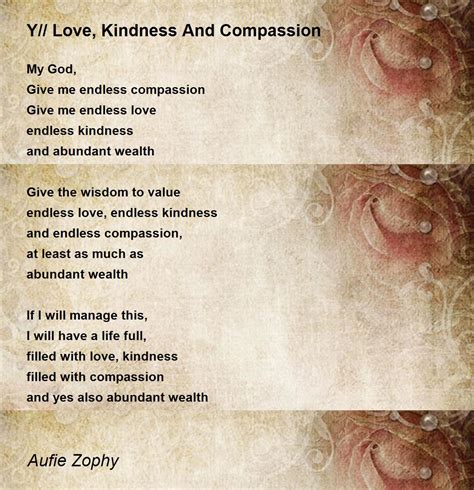 Y Love Kindness And Compassion Y Love Kindness And Compassion