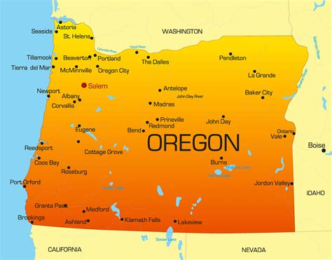 Oregon Map With Cities - United States Map
