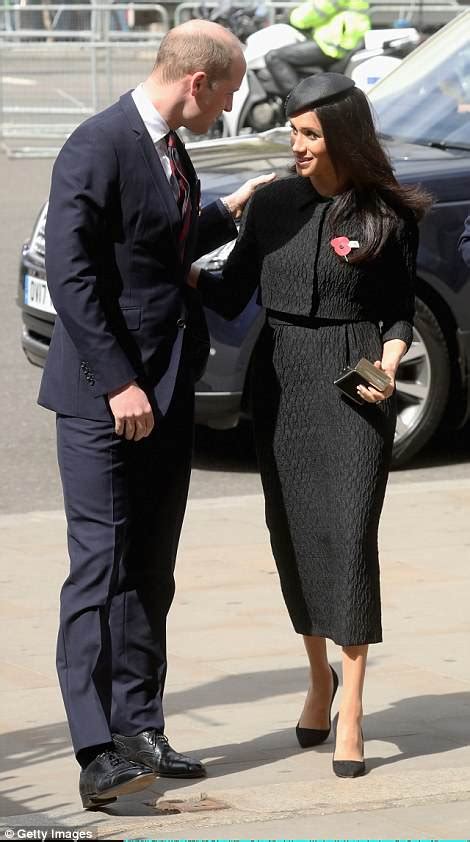 It's daily mail readers, what do you expect? Meghan Markle embraces Prince William at her second Anzac ...