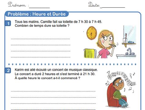 Cycle 3 French Worksheets Math Problems 2nd Grade Math Activities