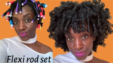 Flexi Rod Set On Wet Natural Hair 4c For The First Time 2020 Youtube