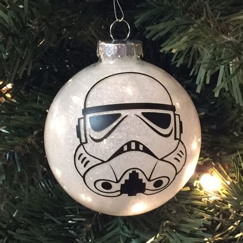 Star Wars Inspired Storm Trooper Christmas Glitter Ornament