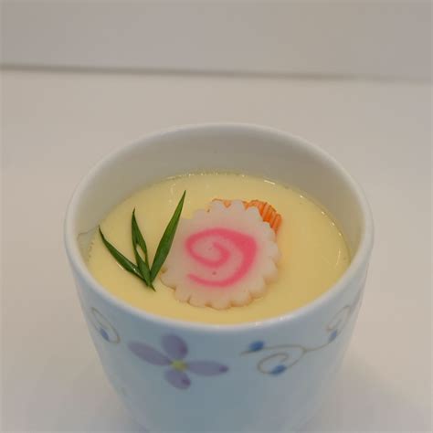 Chawanmushi is a traditional japanese appetiser made from steamed savoury egg custard and full of fillings such as prawns, kamaboko steamed fish cake, shiitake mushrooms and spring onions. chawanmushi