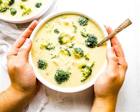 Broccoli Chicken Cheddar Soup Keto Whole30 Healthy Little Peach