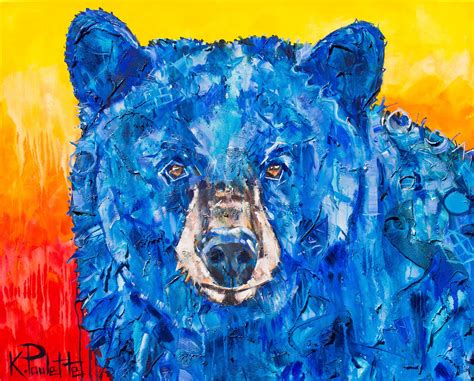 Bear Painting Abstract Animal Art Kent Paulette
