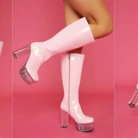 Pastel Pink Gogo Boots In 2023 Gogo Boots Pastel Pink Pink Ladies