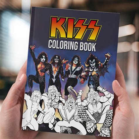 Kiss Coloring Book Kiss Band Members Coloring Pages For Etsy