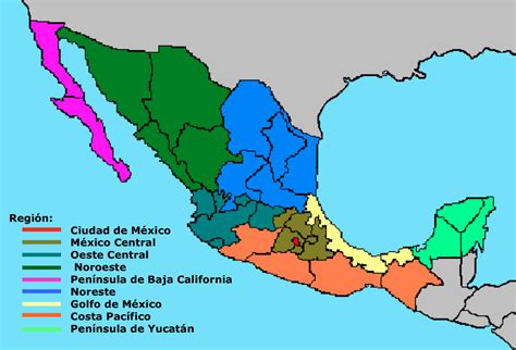 Regiones Naturales En Mexico Mapa Arbol