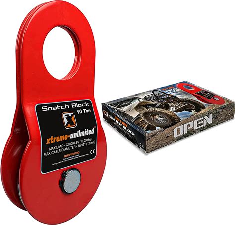 premium 8 ton snatch block by xtreme unlimited pulley block w greasable fitting winch