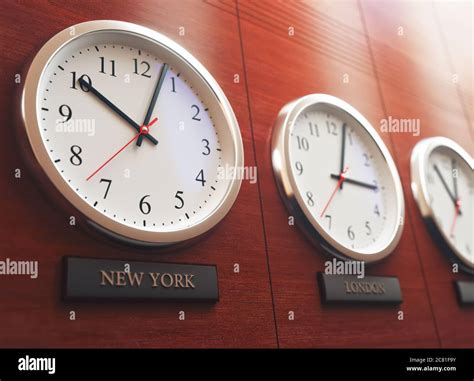 World Wide Time Zone Clock Clocks On The Wall Showing The Time Around