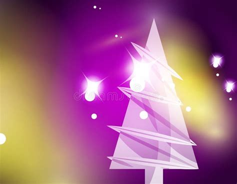 Purple Christmas Lights And Snowflakes Stock Vector Illustration Of