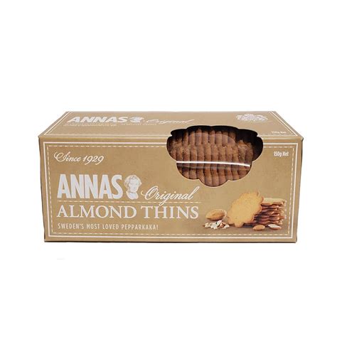 Annas Original Almond Thins 150g Biviano And Sons