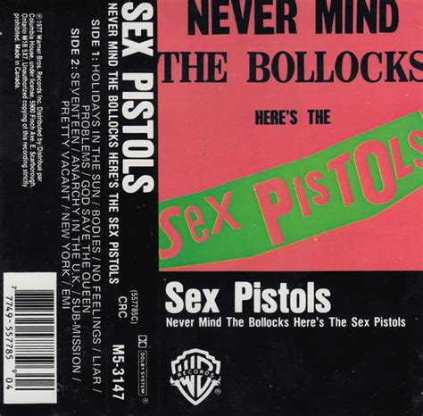 Sex Pistols Never Mind The Bollocks Heres The Sex Pistols Dolby Hx Pro B Nr Cassette