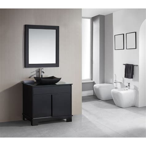 Single bathroom vanity perfect for your bathroom. Design Element Oasis 36" Single Sink Vanity Set with ...