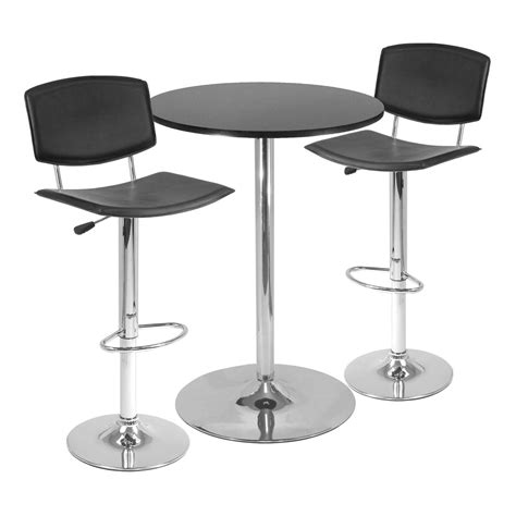 Find small pub table sets. Winsome Spectrum 3pc Pub Table Set, 28" Round Table with 2 ...
