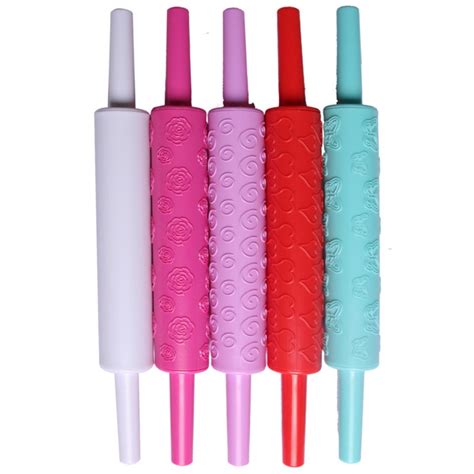 Rolling Pin Designed Fondant Pastry Roller Craft Embossed Rolling Pin