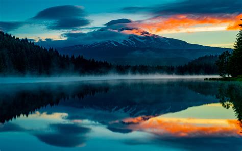 Sunrise At Mount Hood National Forest Oregon Usa Mount Hood And