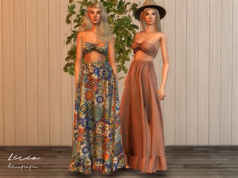 Lirio Boho Sims 4 Dresses Boho Dress Boho Outfits