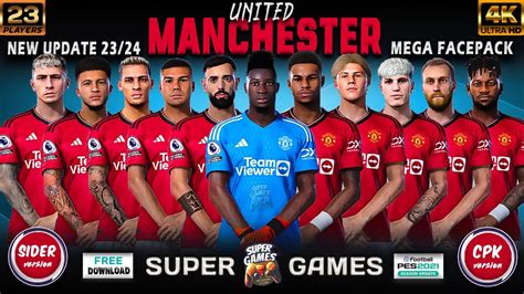Manchester United Facepack 2324 23 Players Pes 2021 Sider Cpk ⚽
