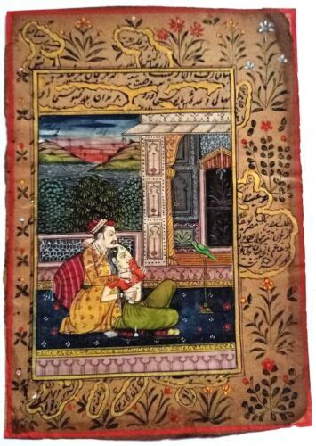 Mughal Badshah Doing Sex With Begum Handmade Miniature Artwork 7651 Ebay