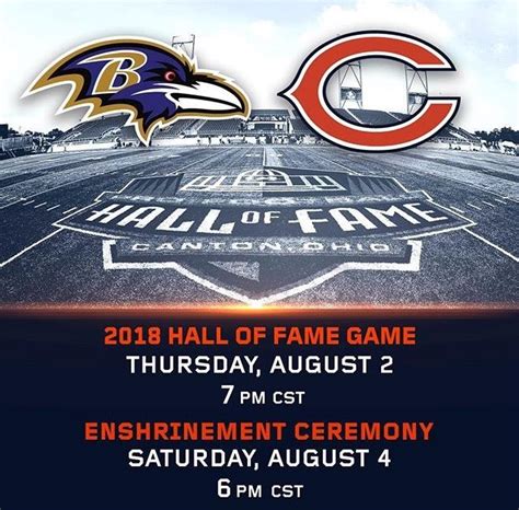 Hall Of Fame Game Game 2018 Chicago Bears American Football