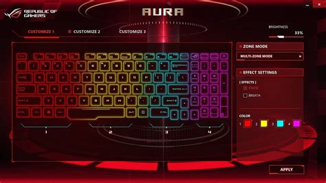 Asus Strix Rog How To Change Keyboard Colour Rgb Settings Rog Aura