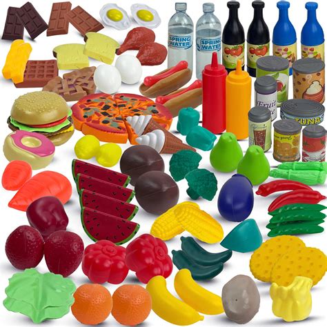 Buy 120 Pcs Pretend Play Food Toys For Kids Play Kitchen Bpa Free