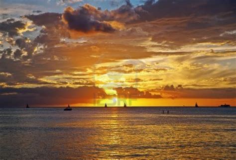 Free Download Beach Sunset Wallpaper Sunset In Honolulu As Viewed From