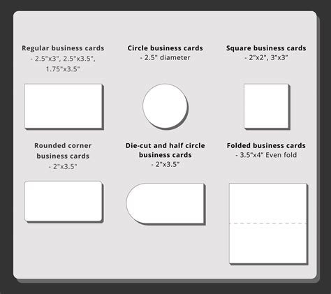 As it's a standard card, all details are standardized: Business Card Sizes | 48HourPrint