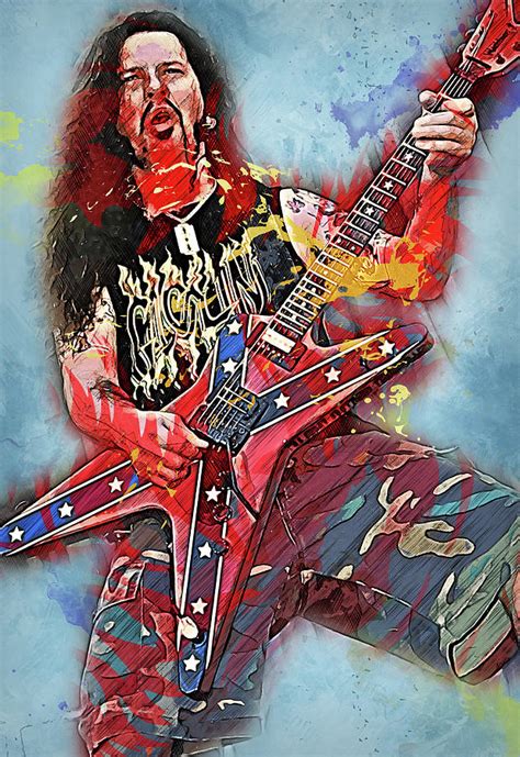 Dimebag Darrell 04 Painting By Am Fineartprints