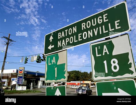 United States Louisiana Road Sign Stock Photo Alamy