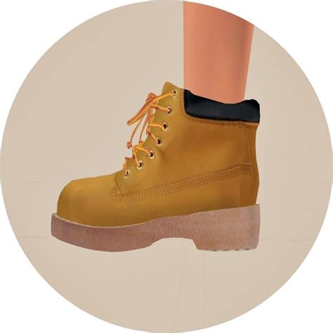 Sims4 Marigold Hiking Boots For Her • Sims 4 Downloads