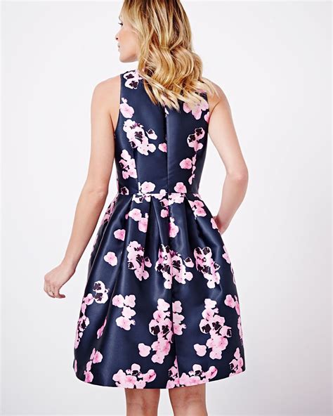 Fit And Flare Floral Dress Rwandco