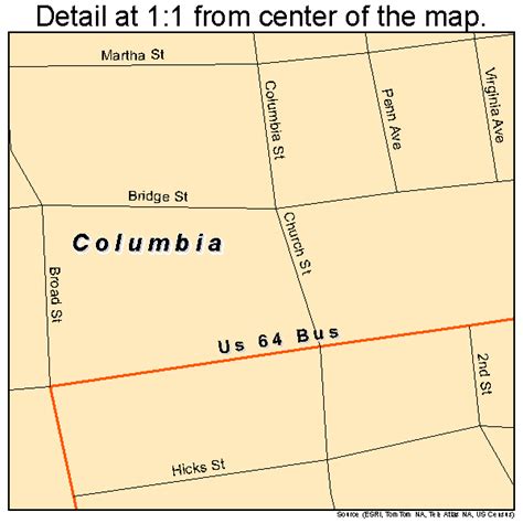 Columbia North Carolina Street Map 3713940