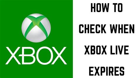 How To Check When Xbox Live Expires Youtube